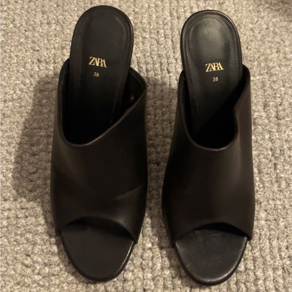 Leather heel mules Zara 7.5 - Picture 6 of 8